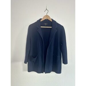 J. Crew 365 Navy Sophie Open Front Sweater Blazer -Small Merino Wool Blend